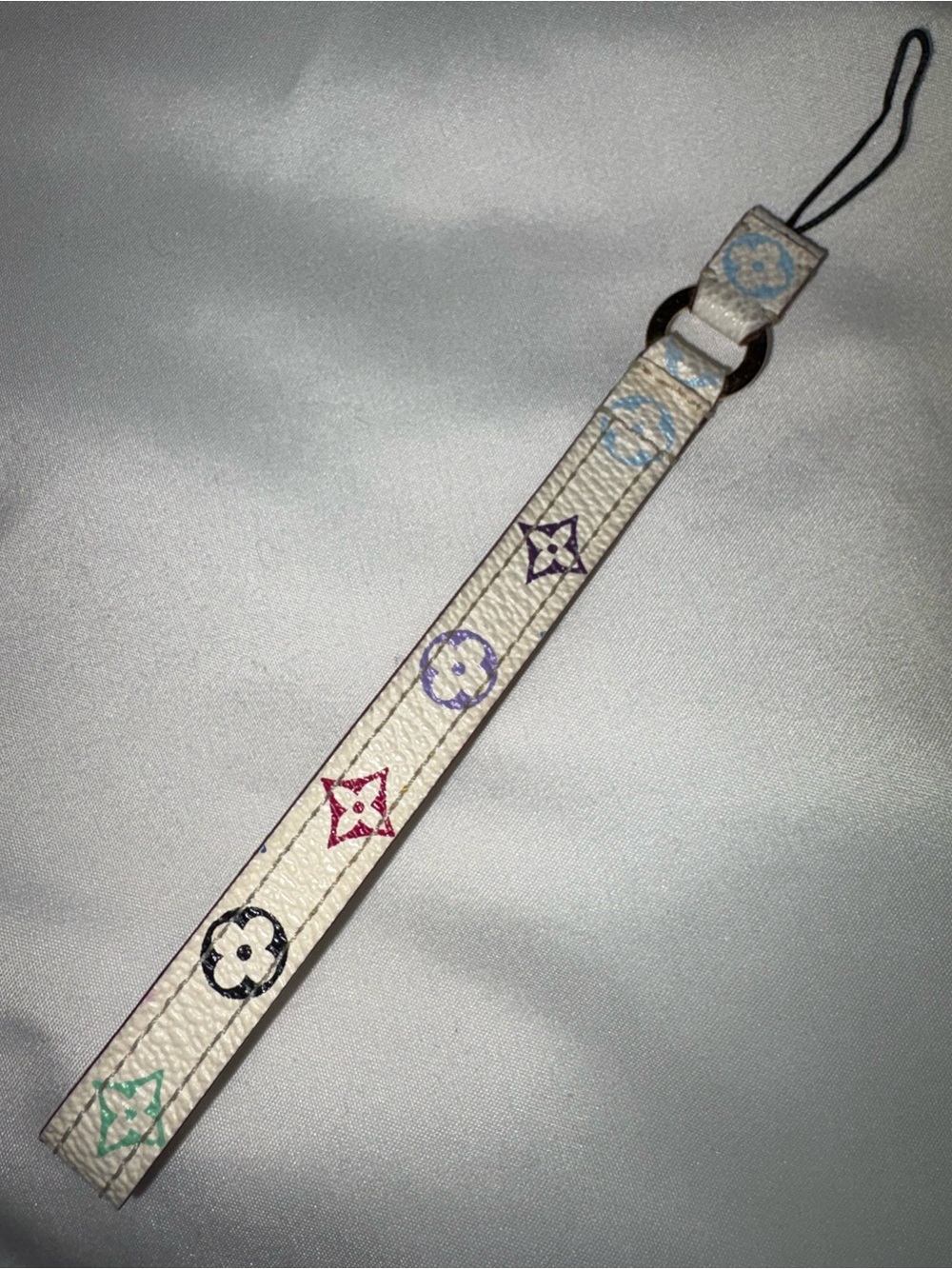 Louis Vuitton Murakami Multicolor White Phone Strap Dragonne CT1005